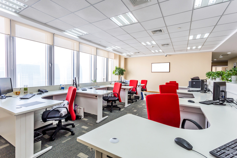 Commercial office heating system